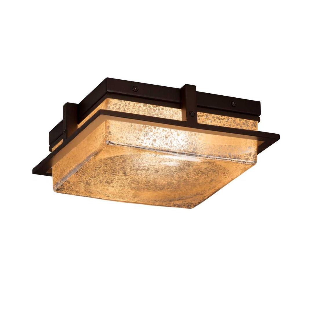 Fusion LED Outdoor Flush Mount in Dark Bronze Justice Designs