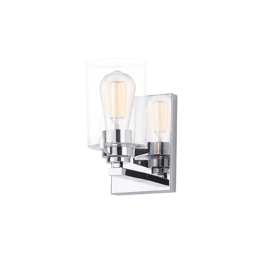 Justice Designs - FSN-8091-CLER-CROM - One Light Wall Sconce - Cilindro - Polished Chrome