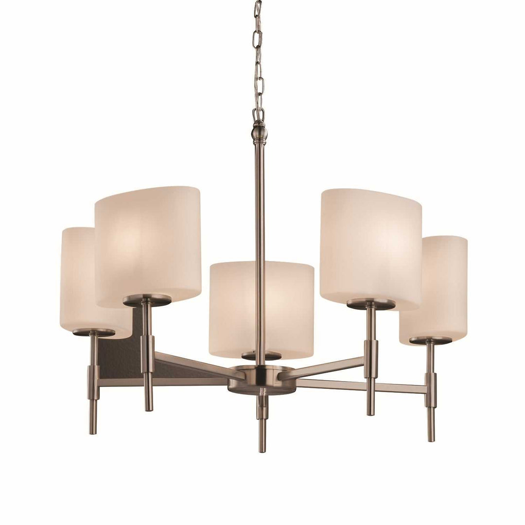 Fusion LED Chandelier in Brushed Nickel Justice Designs