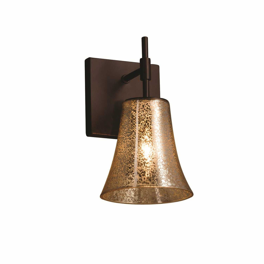 Fusion One Light Wall Sconce in Dark Bronze Justice Designs