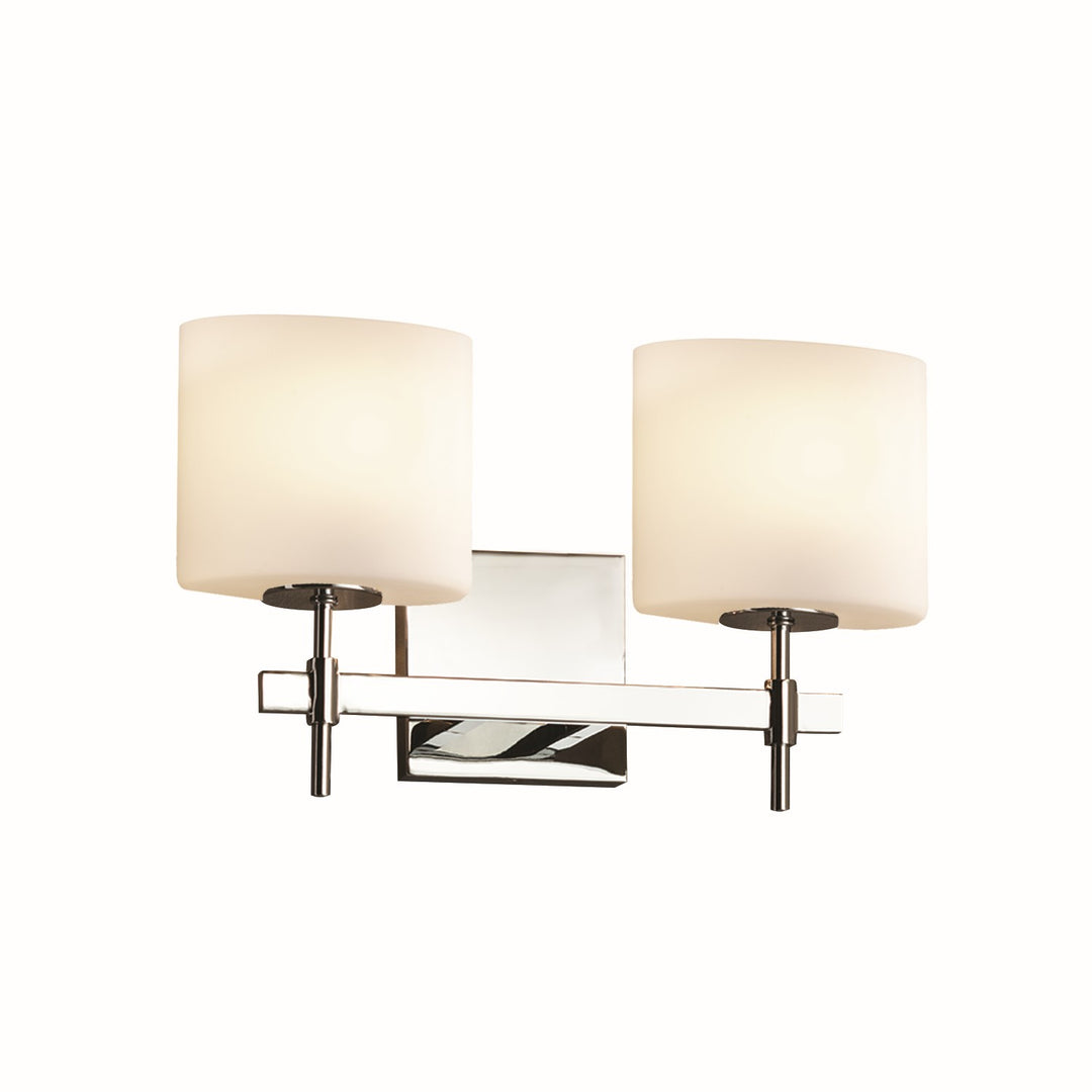 Justice Designs - FSN-8412-30-OPAL-CROM - Two Light Bath Bar - Fusion - Polished Chrome