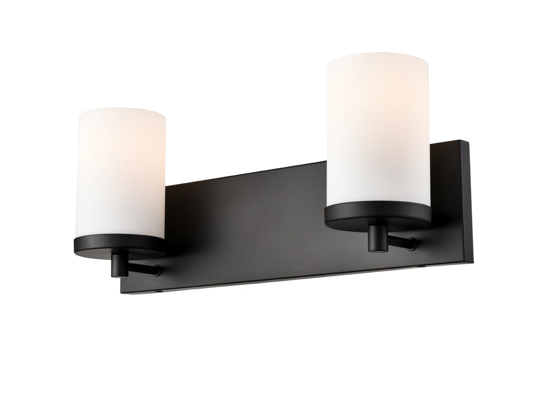 Dieppe Two Light Vanity in Ebony - available from The Lighting Shoppe, trusted by Canadian homeowners