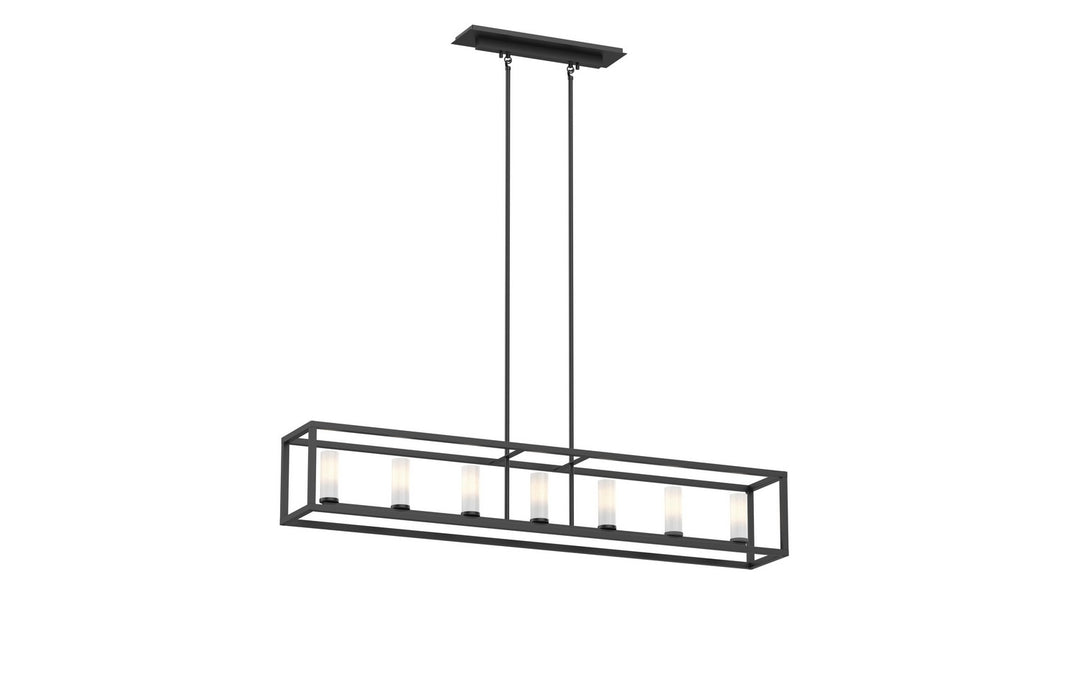 DVI Canada - DVP28104EB-OP - Seven Light Linear - Sambre - Ebony w/Opal Glass