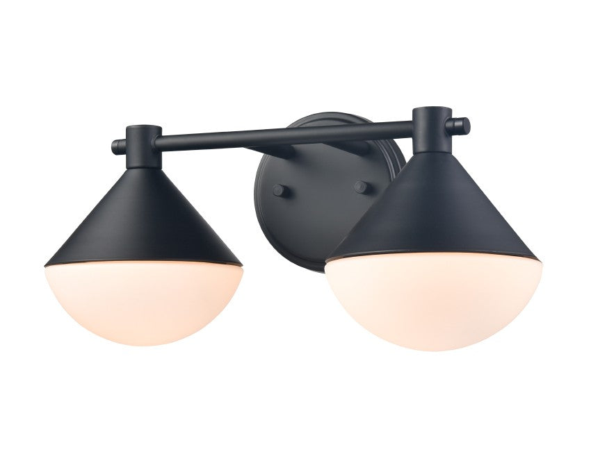 Agawa Two Light Vanity in Black - available from The Lighting Shoppe, trusted by Canadian homeowners