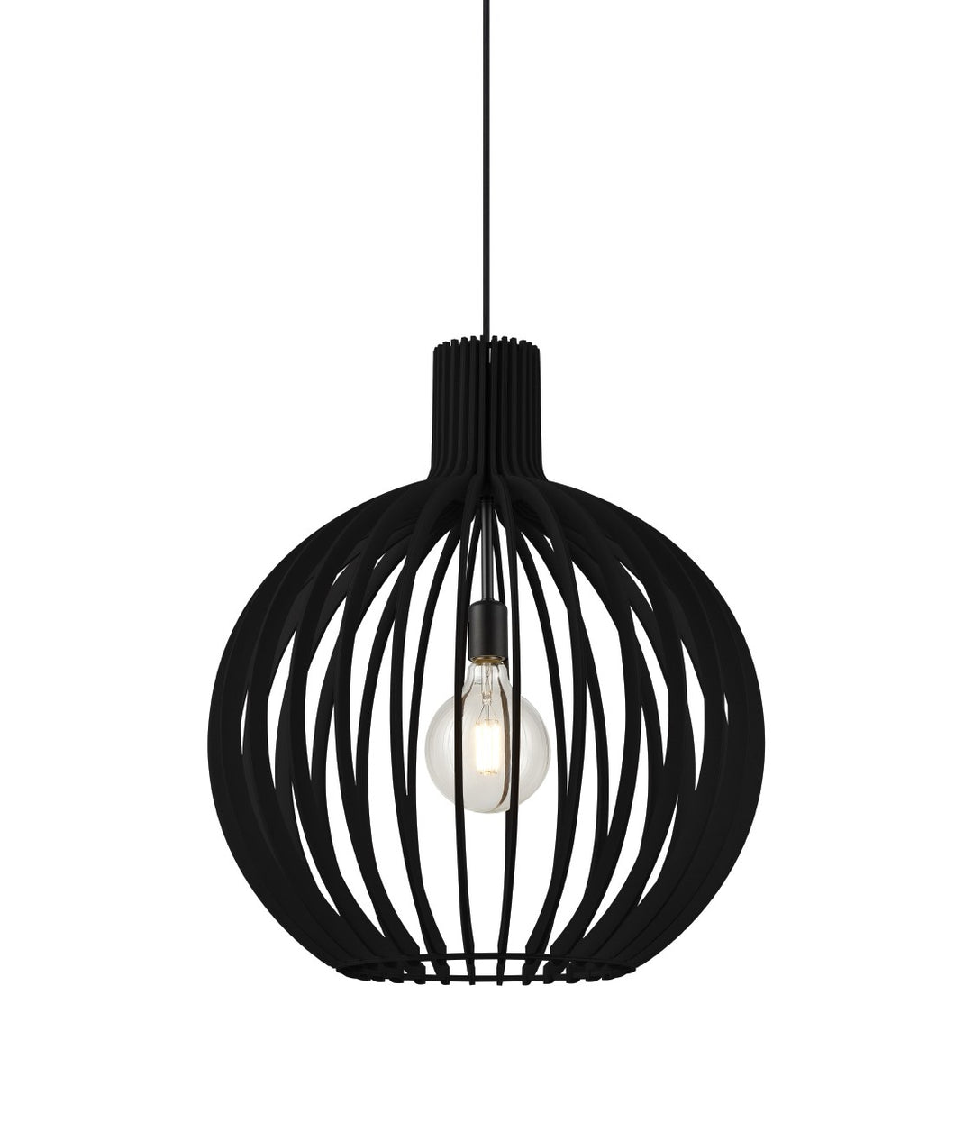 DVI Canada - DVP42621BK-BW - One Light Pendant - Nahanni Park - Black w/Black Wood Shade