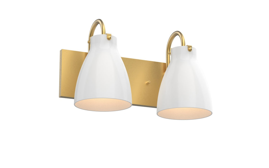 DVI Canada - DVP47022BR-TO - Two Light Vanity - Emma - Brass w/True Opal Glass