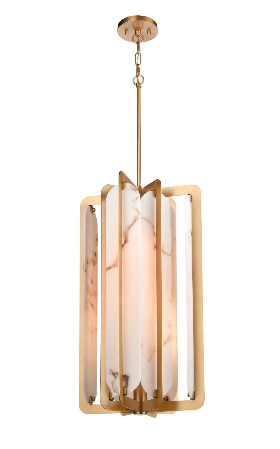 DVI Canada - DVP49748BR-BFA - Four Light Foyer Pendant - Jasper - Brass