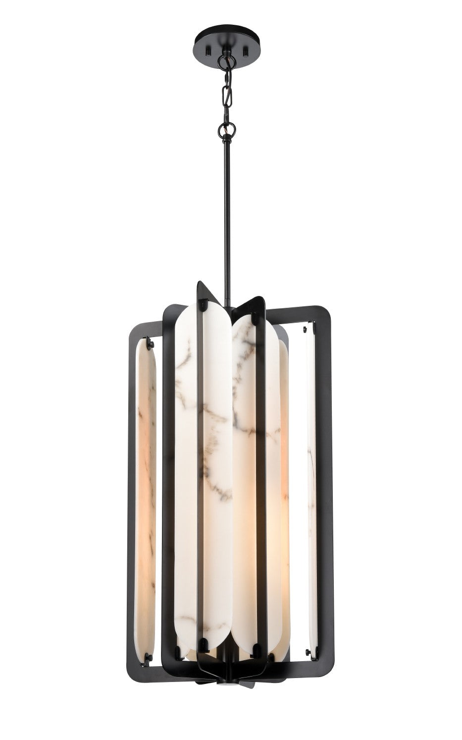 DVI Canada - DVP49748EB-GFA - Four Light Foyer Pendant - Jasper - Ebony