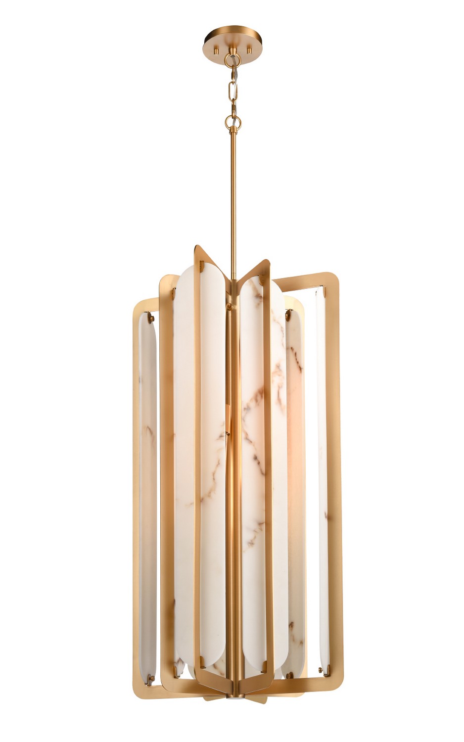 DVI Canada - DVP49749BR-BFA - Four Light Foyer Pendant - Jasper - Brass