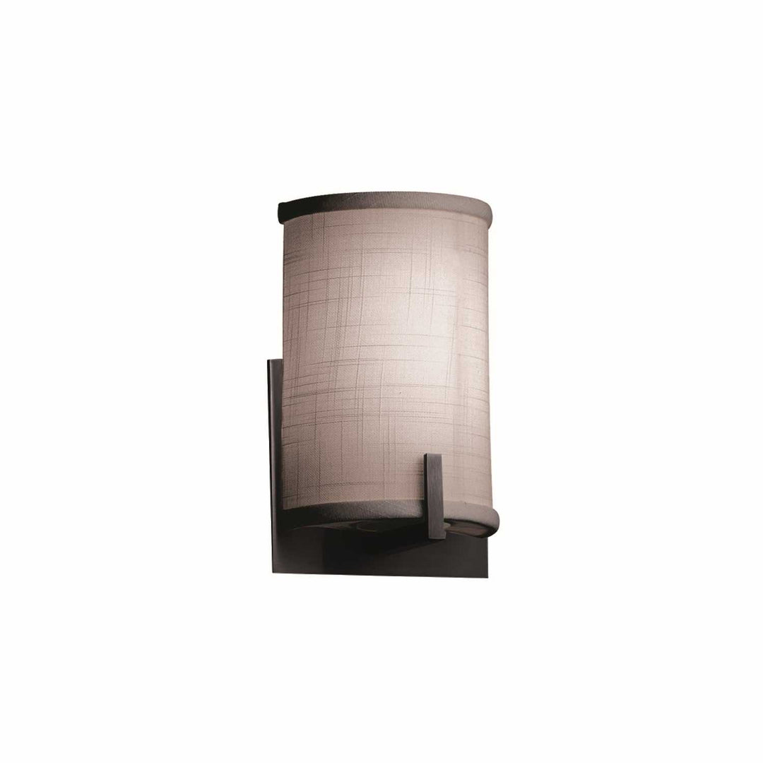 Textile One Light Wall Sconce in Matte Black Justice Designs