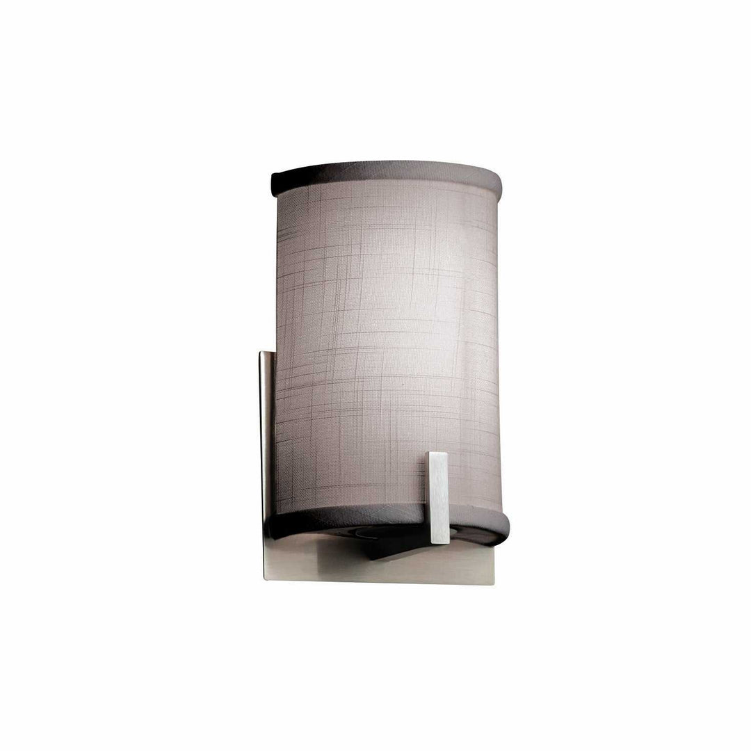 Textile LED Wall Sconce in Brushed Nickel Justice Designs