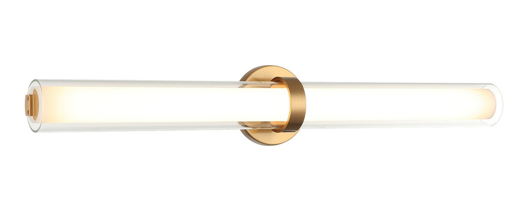 Satchie LED Wall Sconce in Aged Gold Brass - available from The Lighting Shoppe, trusted by Canadian homeowners