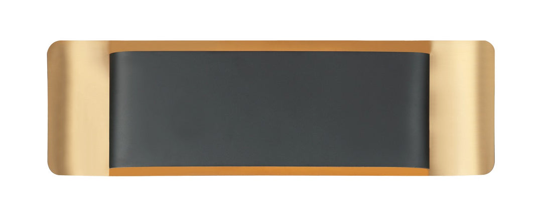 Kumilo LED Wall Sconce in Matte Black + Aged Gold Brass - available from The Lighting Shoppe, trusted by Canadian homeowners