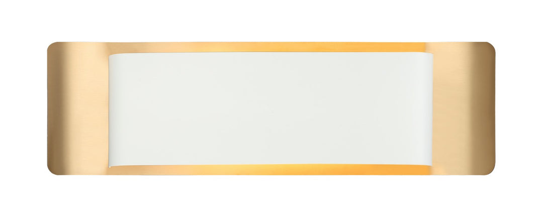 Kumilo LED Wall Sconce in White + Aged Gold Brass - available from The Lighting Shoppe, trusted by Canadian homeowners