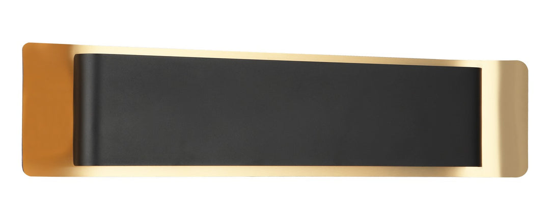 Kumilo LED Wall Sconce in Matte Black + Aged Gold Brass - available from The Lighting Shoppe, trusted by Canadian homeowners
