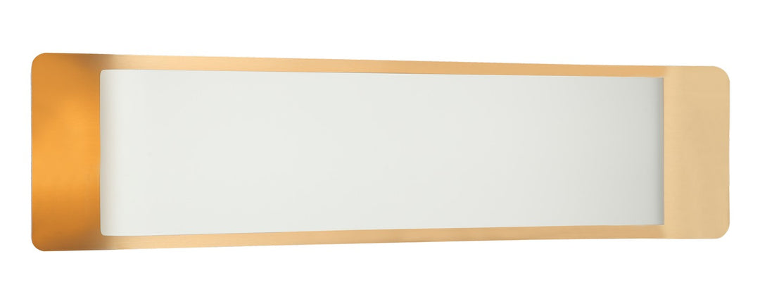 Kumilo LED Wall Sconce in White + Aged Gold Brass - available from The Lighting Shoppe, trusted by Canadian homeowners