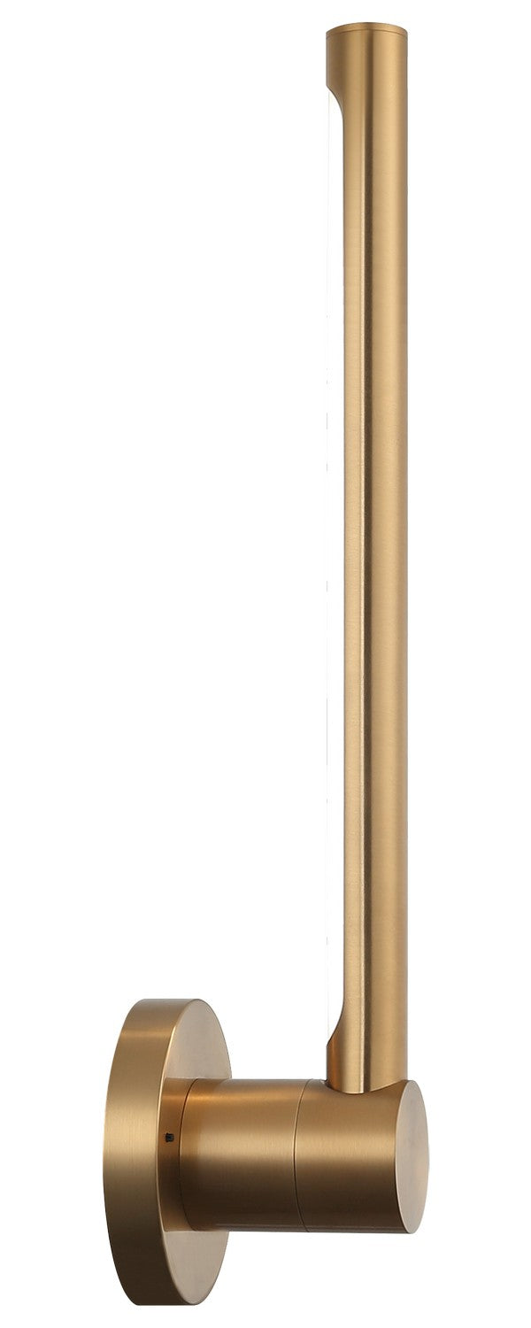 Novelle LED Wall Sconce in Aged Gold Brass - available from The Lighting Shoppe, trusted by Canadian homeowners