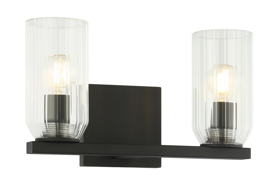 Westlock Two Light Wall Sconce in Matte Black - available from The Lighting Shoppe, trusted by Canadian homeowners