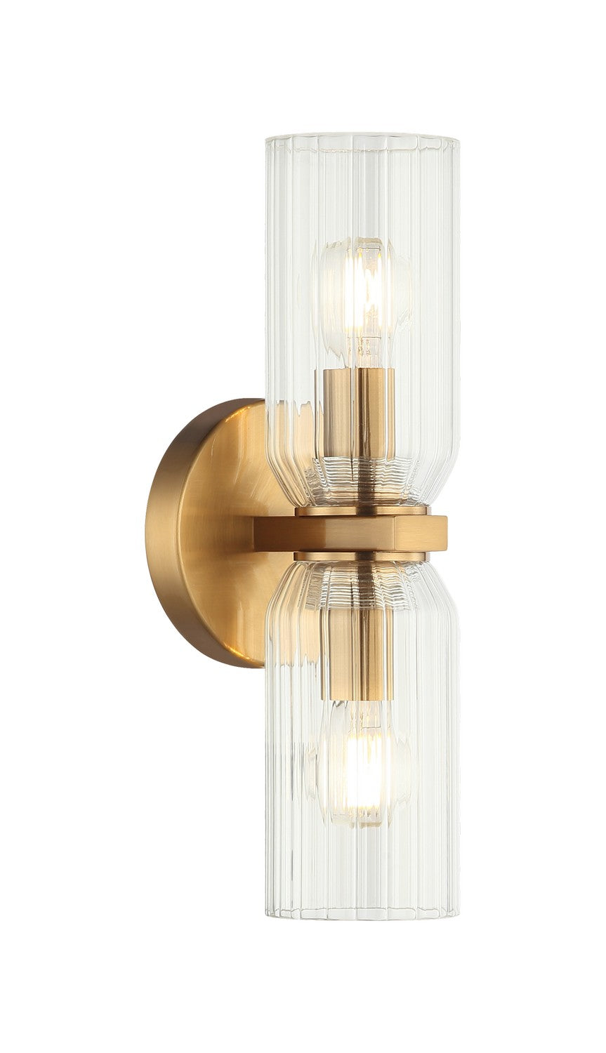Westlock Two Light Wall Sconce in Aged Gold Brass - available from The Lighting Shoppe, trusted by Canadian homeowners
