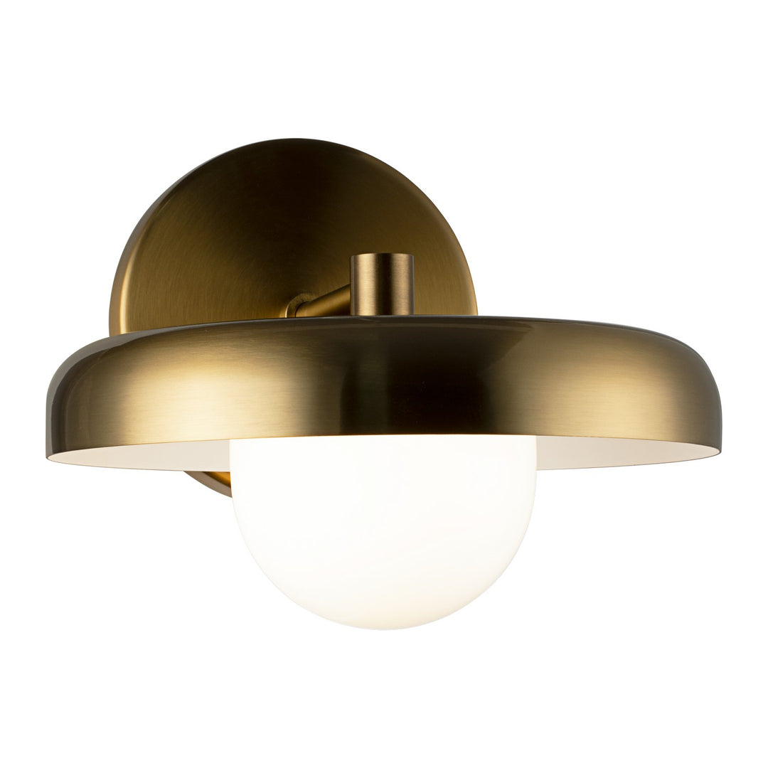 Creston LED Wall Sconce in Aged Gold Brass - available from The Lighting Shoppe, trusted by Canadian homeowners