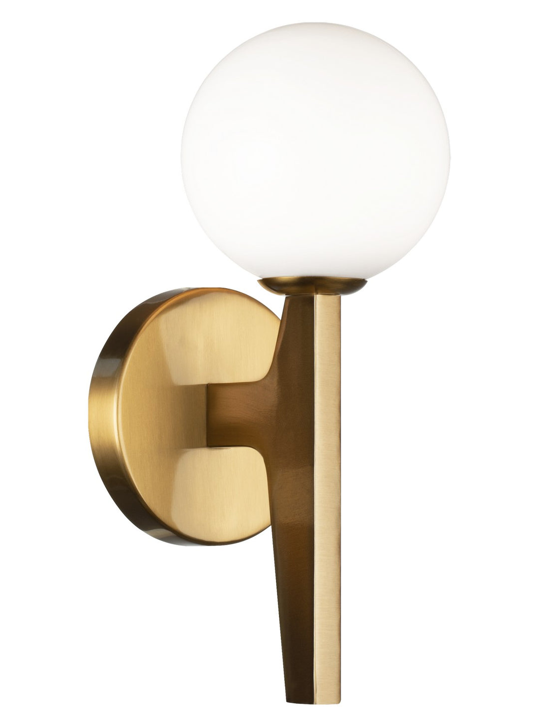 Scriben LED Wall Sconce in Aged Gold Brass - available from The Lighting Shoppe, trusted by Canadian homeowners