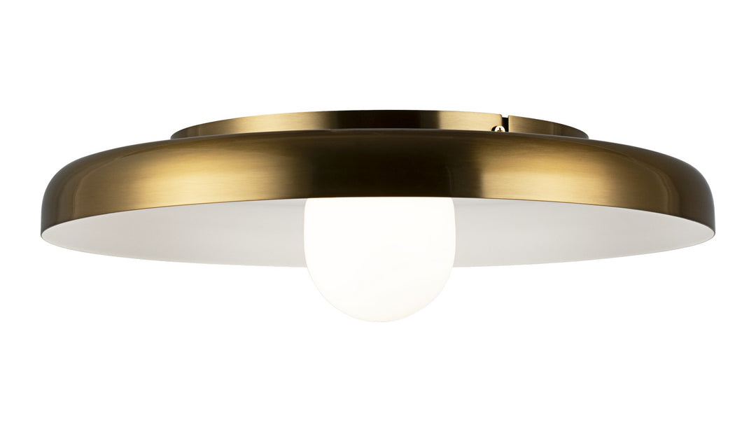 Creston LED Ceiling Mount in Aged Gold Brass - available from The Lighting Shoppe, trusted by Canadian homeowners