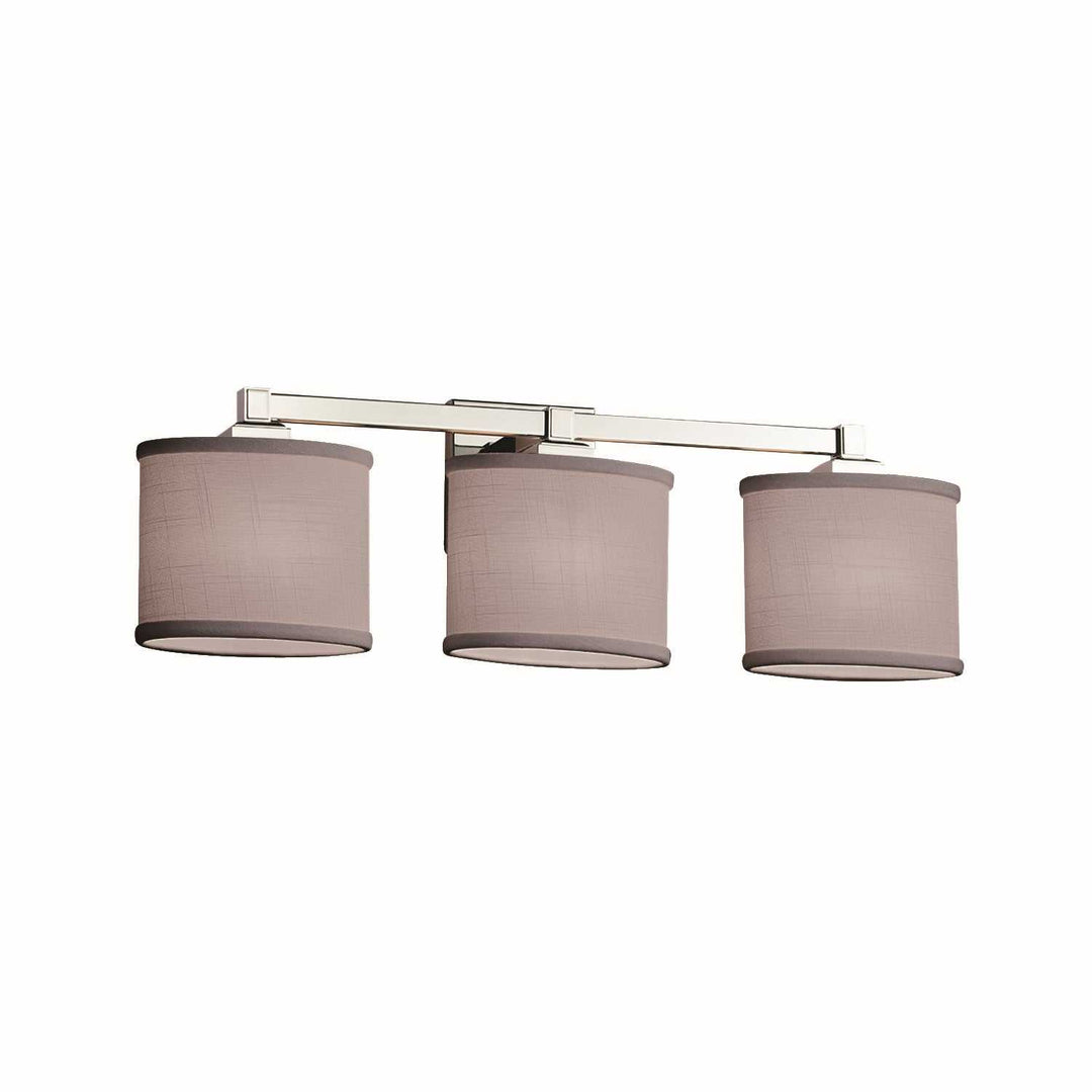 Textile Three Light Bath Bar in Polished Chrome Justice Designs