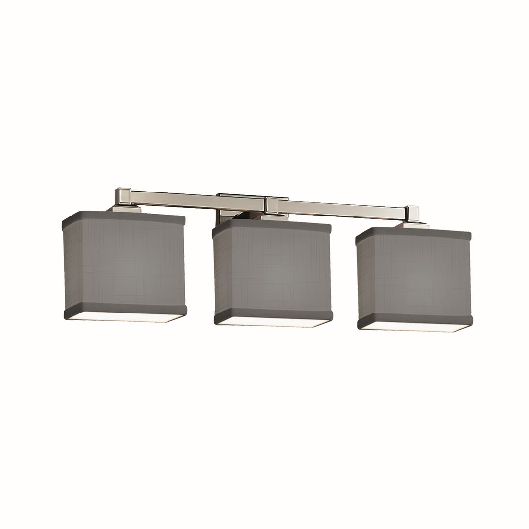 Justice Designs - FAB-8433-55-GRAY-NCKL-LED3-2100 - LED Bath Bar - Textile - Brushed Nickel