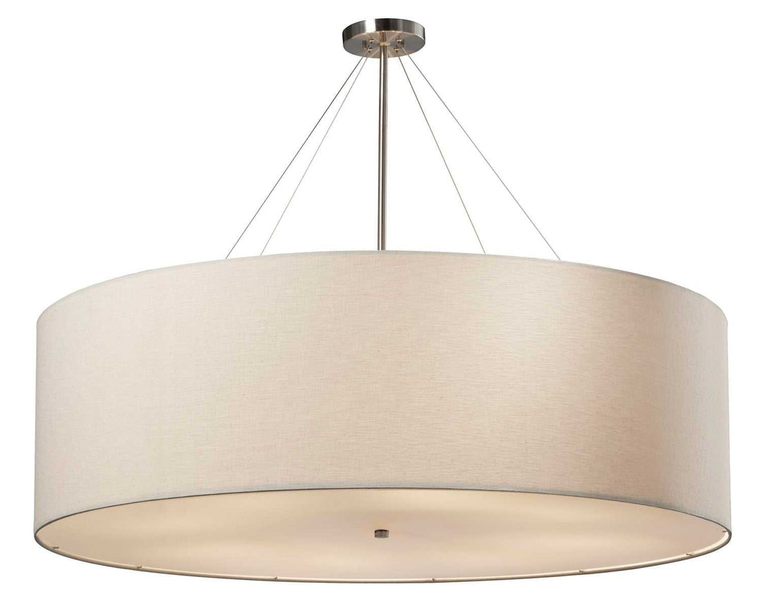 Textile LED Pendant in Brushed Nickel Justice Designs