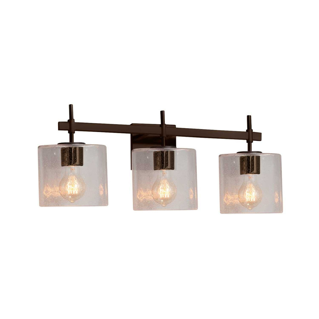 Fusion Three Light Bath Bar in Dark Bronze Justice Designs