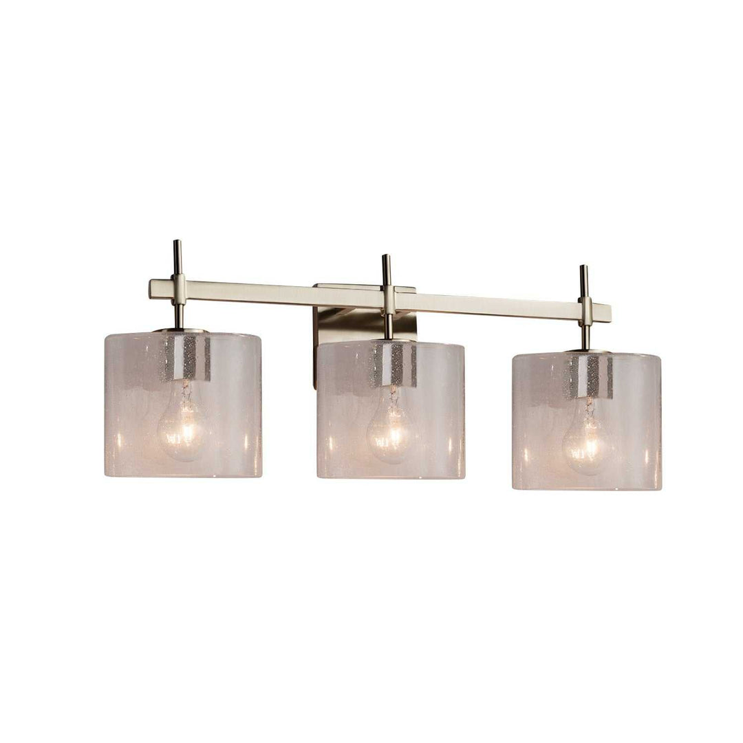 Fusion Three Light Bath Bar in Brushed Nickel Justice Designs