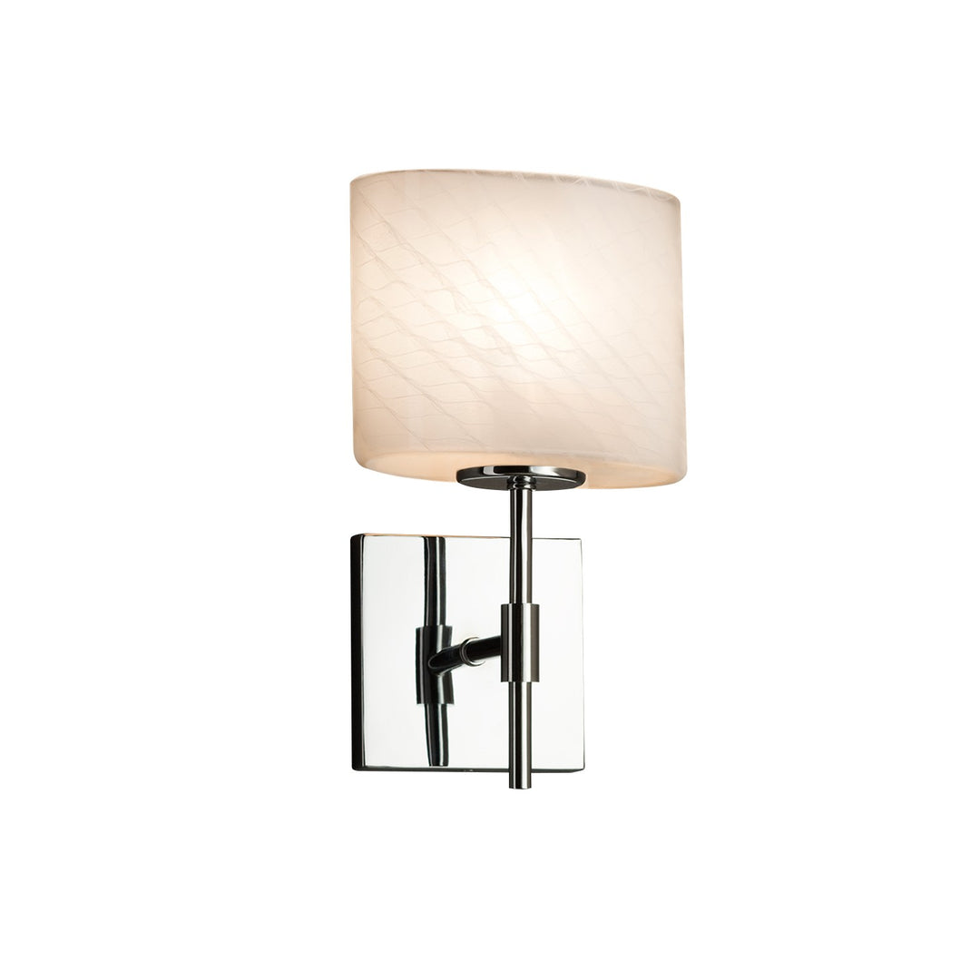Justice Designs - FSN-8417-30-WEVE-CROM-LED1-700 - LED Wall Sconce - Fusion - Polished Chrome