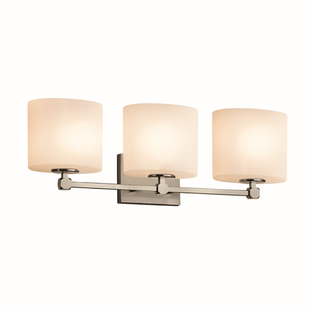 Justice Designs - FSN-8423-30-OPAL-NCKL-LED3-2100 - LED Bath Bar - Fusion - Brushed Nickel