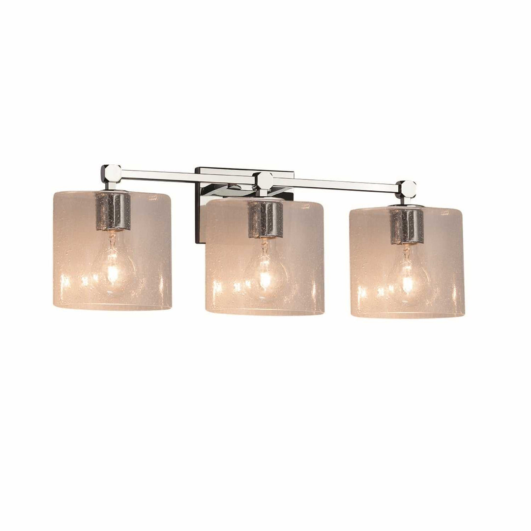 Fusion Three Light Bath Bar in Polished Chrome Justice Designs