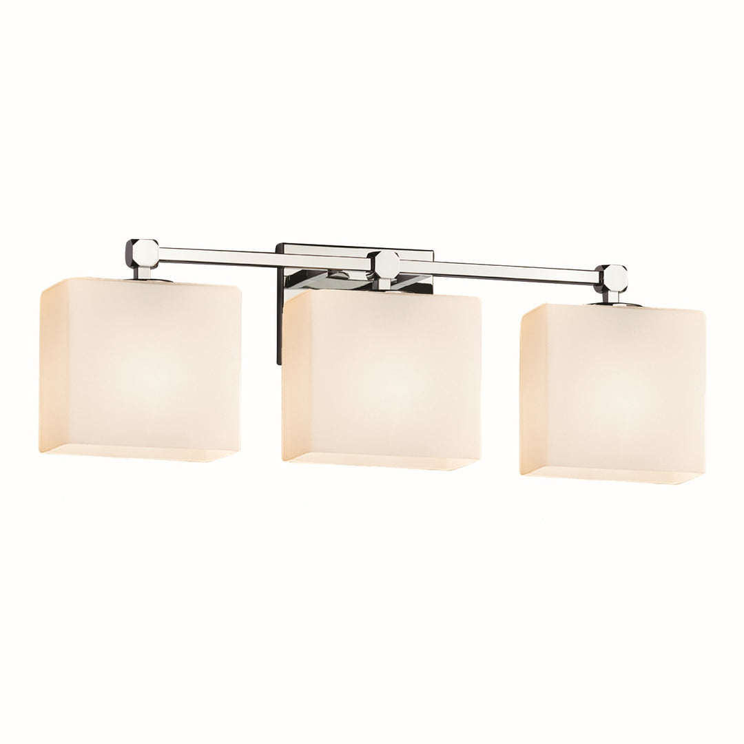 Justice Designs - FSN-8423-55-OPAL-CROM-LED3-2100 - LED Bath Bar - Fusion - Polished Chrome