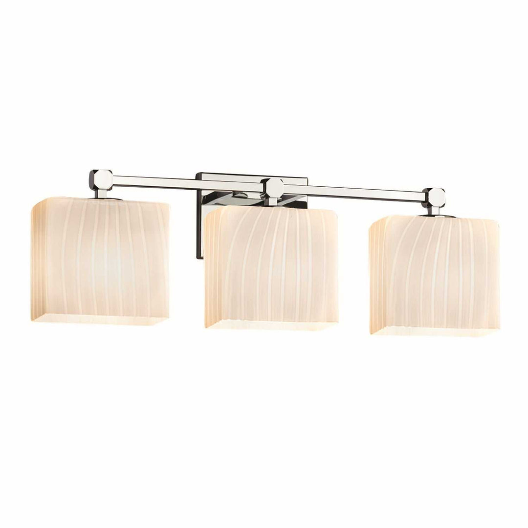 Fusion Three Light Bath Bar in Polished Chrome Justice Designs