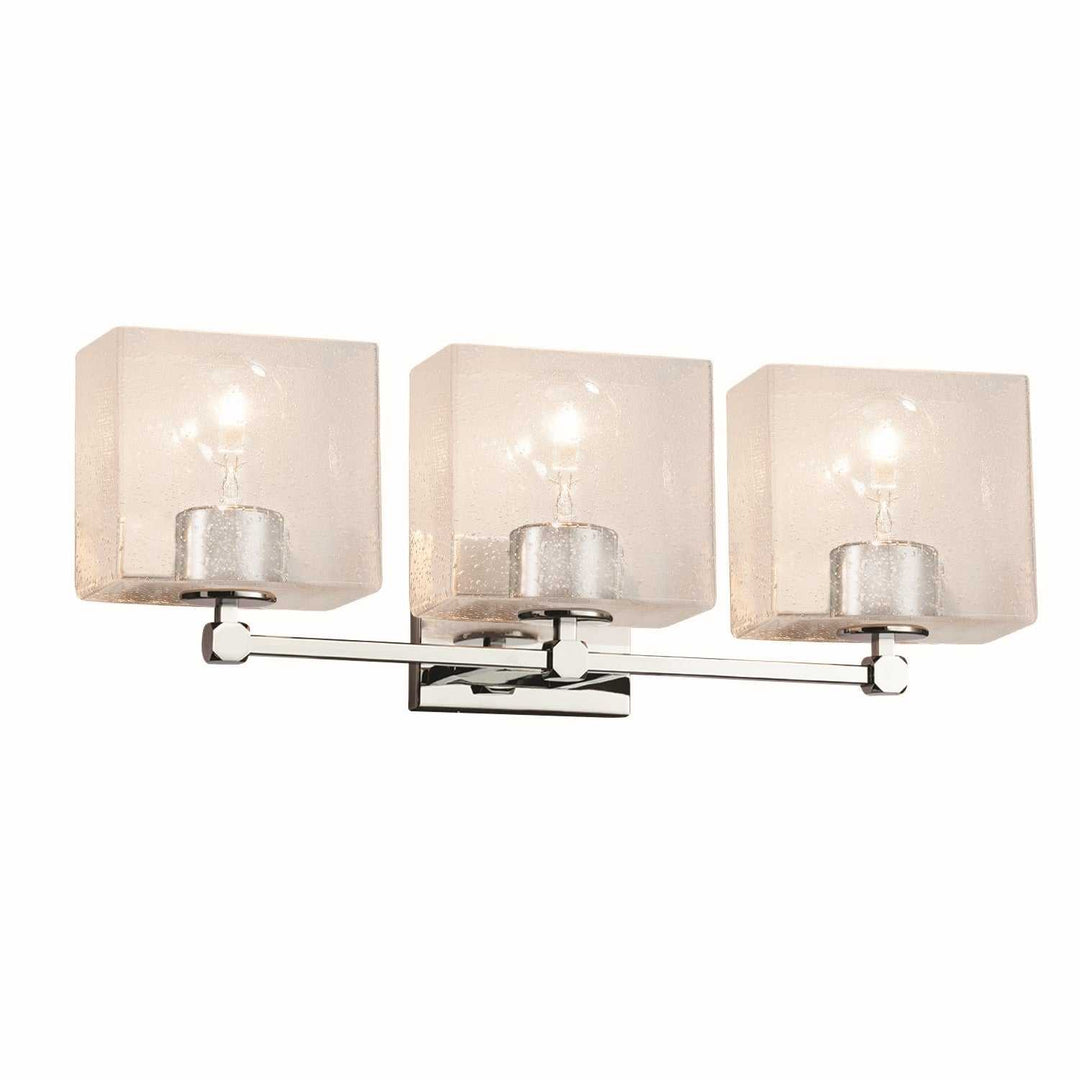 Fusion Three Light Bath Bar in Polished Chrome Justice Designs