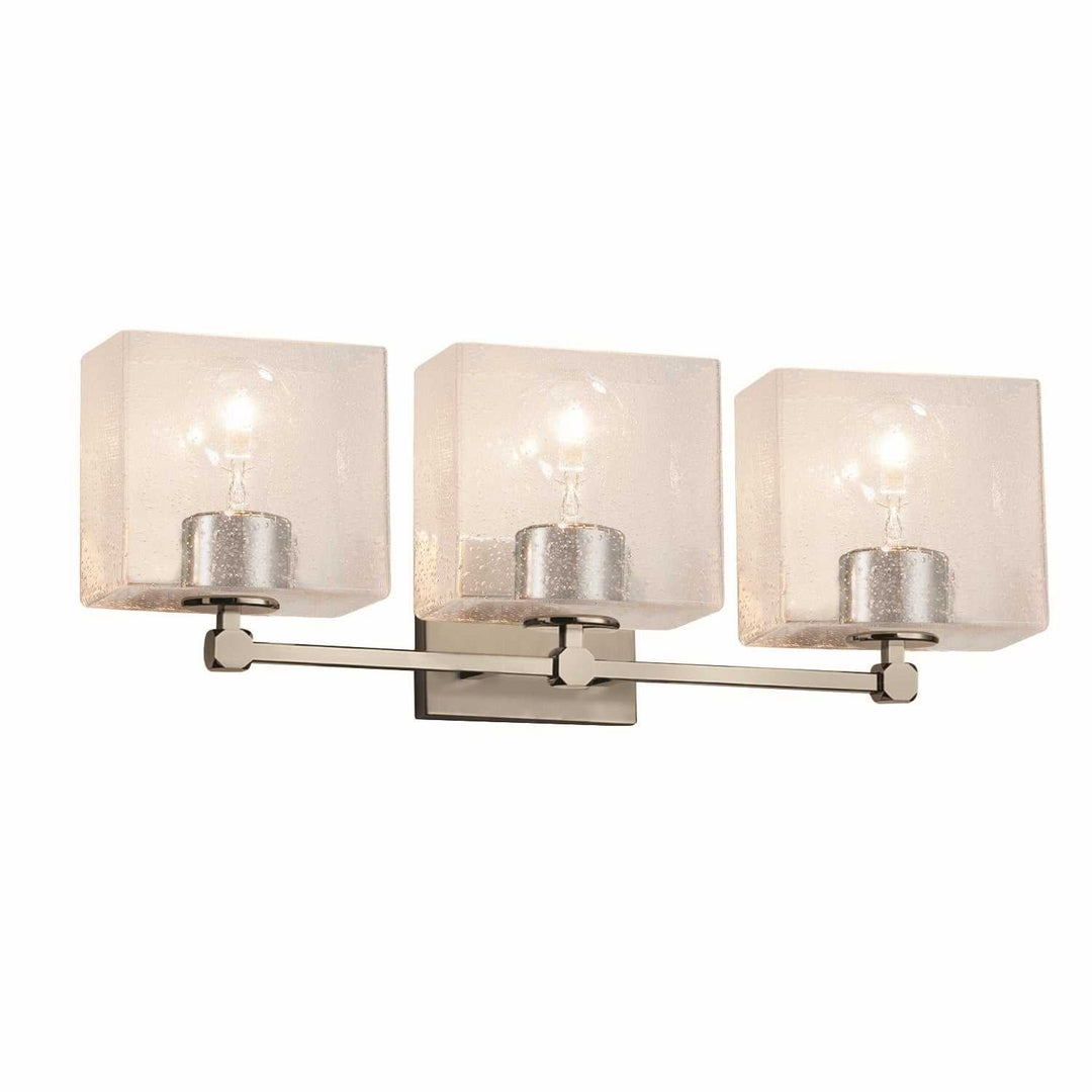 Fusion Three Light Bath Bar in Brushed Nickel Justice Designs