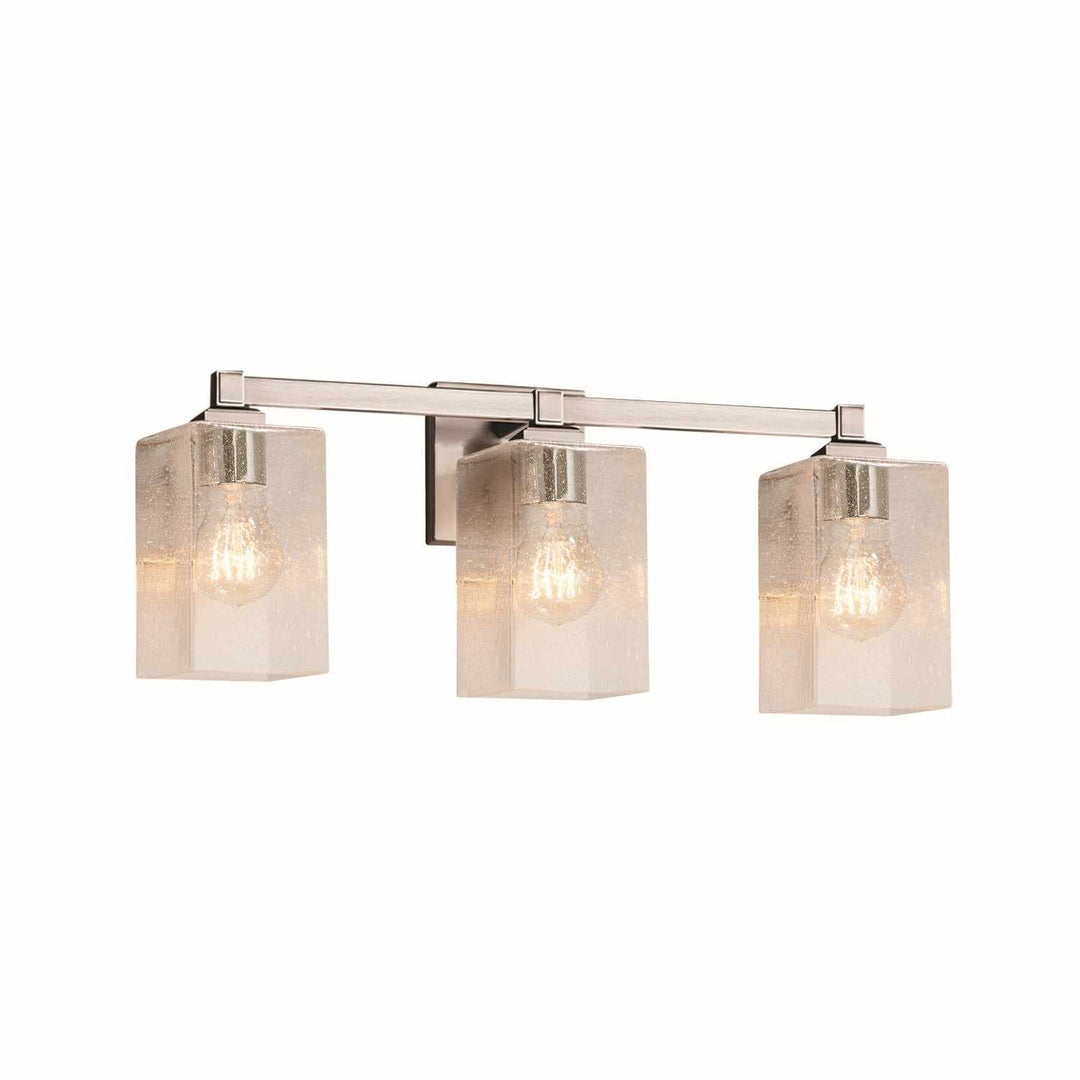 Fusion Three Light Bath Bar in Brushed Nickel Justice Designs