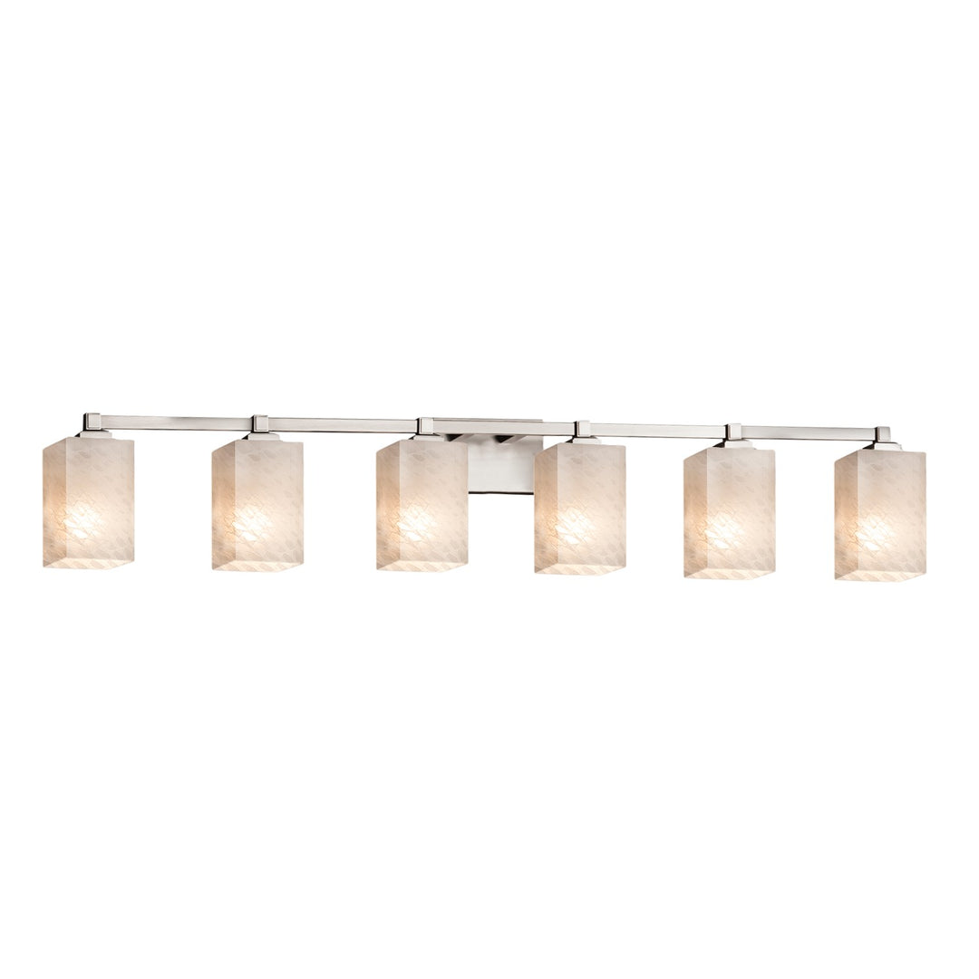 Justice Designs - FSN-8436-15-WEVE-NCKL-LED6-4200 - LED Bath Bar - Fusion - Brushed Nickel