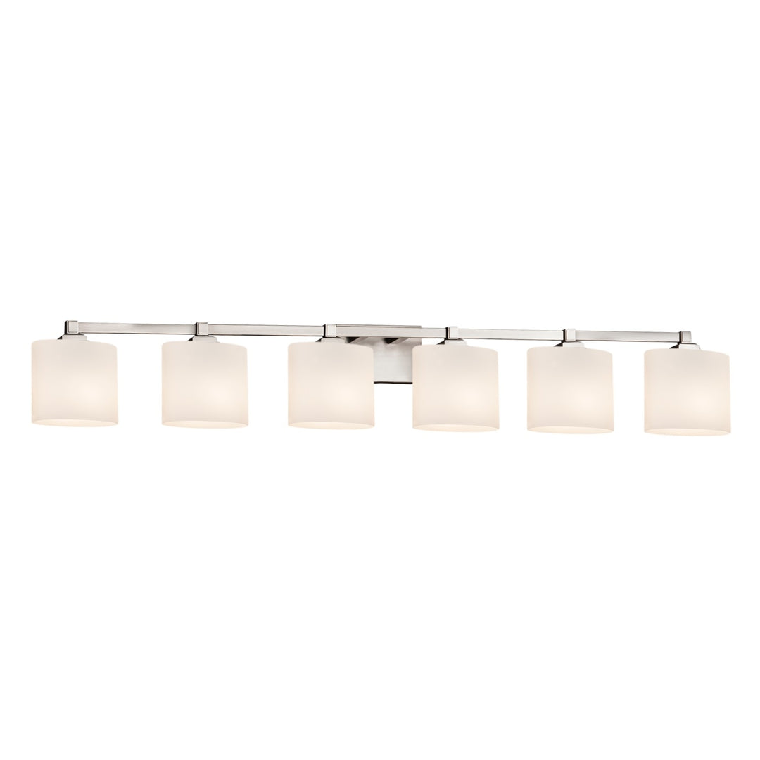 Justice Designs - FSN-8436-30-OPAL-NCKL-LED6-4200 - LED Bath Bar - Fusion - Brushed Nickel