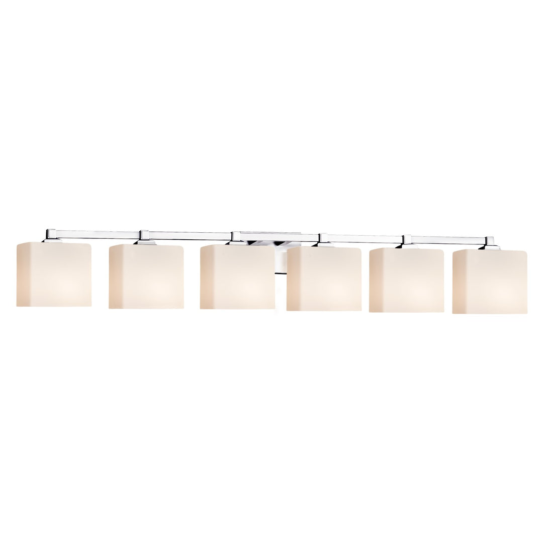 Justice Designs - FSN-8436-55-OPAL-CROM-LED6-4200 - LED Bath Bar - Fusion - Polished Chrome