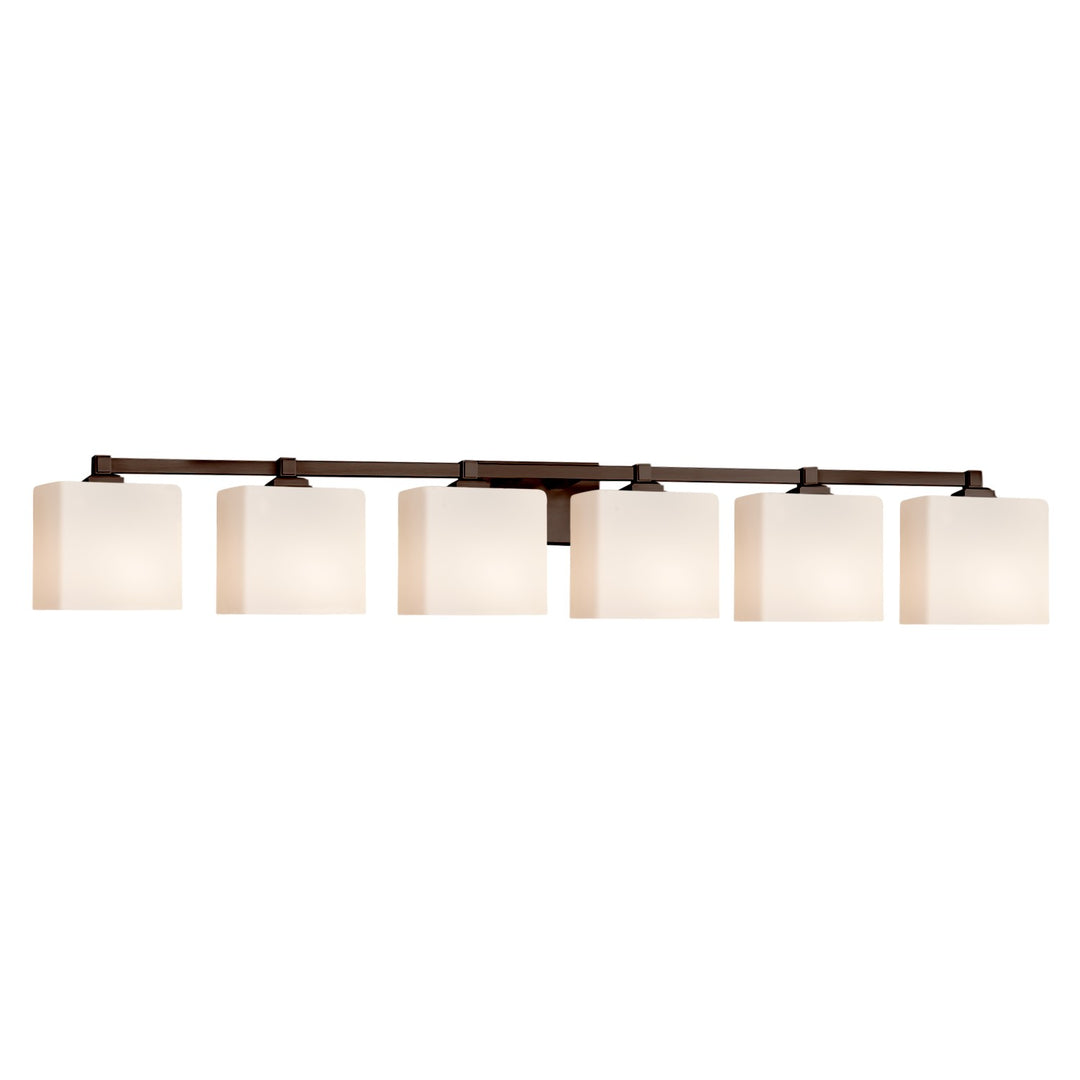 Justice Designs - FSN-8436-55-OPAL-DBRZ-LED6-4200 - LED Bath Bar - Fusion - Dark Bronze