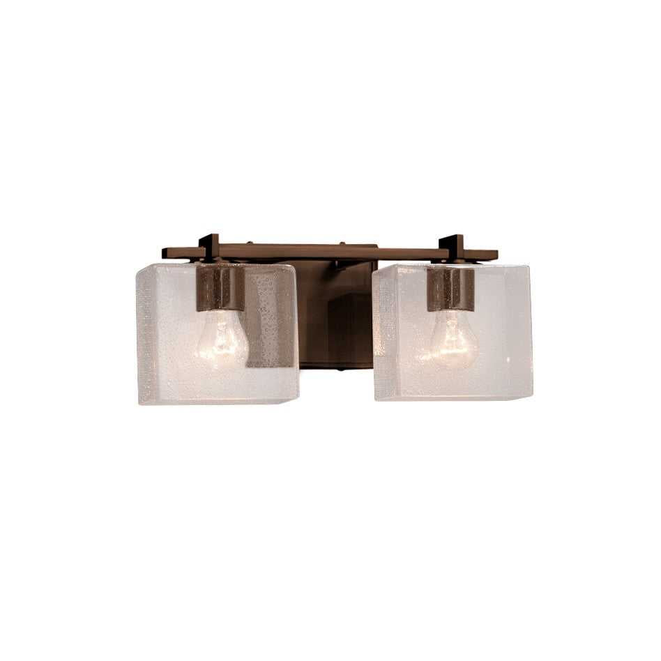 Fusion Two Light Bath Bar in Dark Bronze Justice Designs