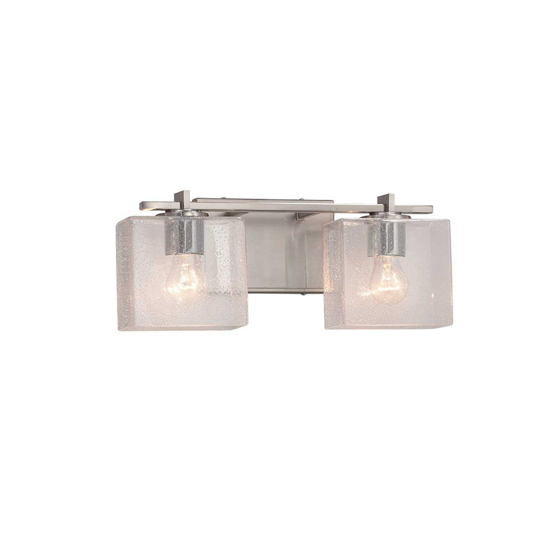 Fusion Two Light Bath Bar in Brushed Nickel Justice Designs