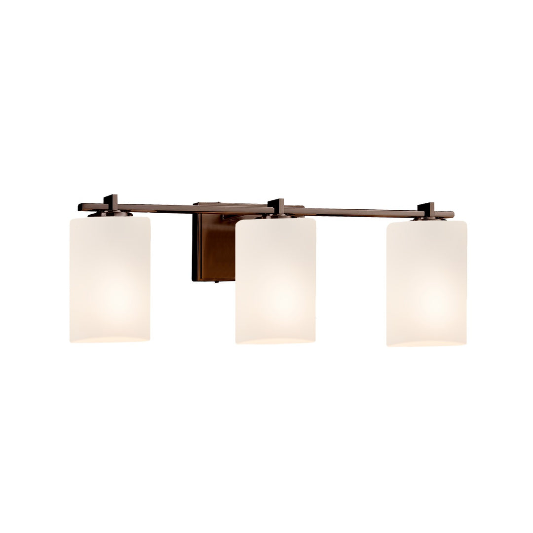 Justice Designs - FSN-8443-10-OPAL-DBRZ-LED3-2100 - LED Bath Bar - Fusion - Dark Bronze
