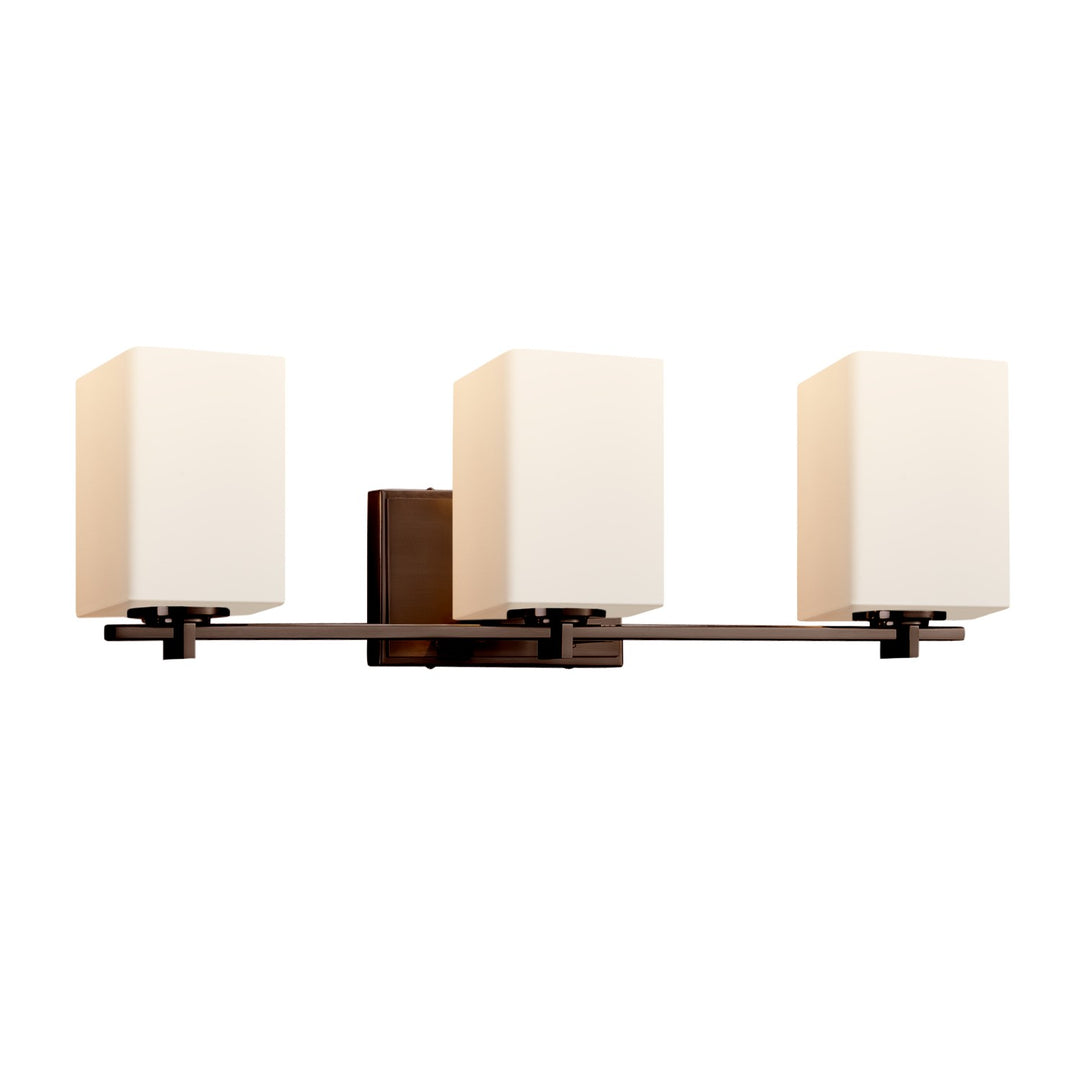 Justice Designs - FSN-8443-15-OPAL-DBRZ-LED3-2100 - LED Bath Bar - Fusion - Dark Bronze