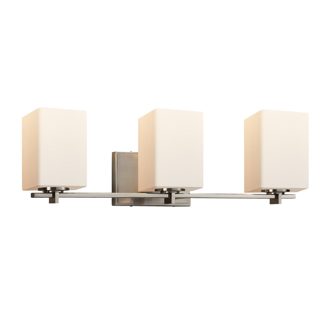 Justice Designs - FSN-8443-15-OPAL-NCKL-LED3-2100 - LED Bath Bar - Fusion - Brushed Nickel