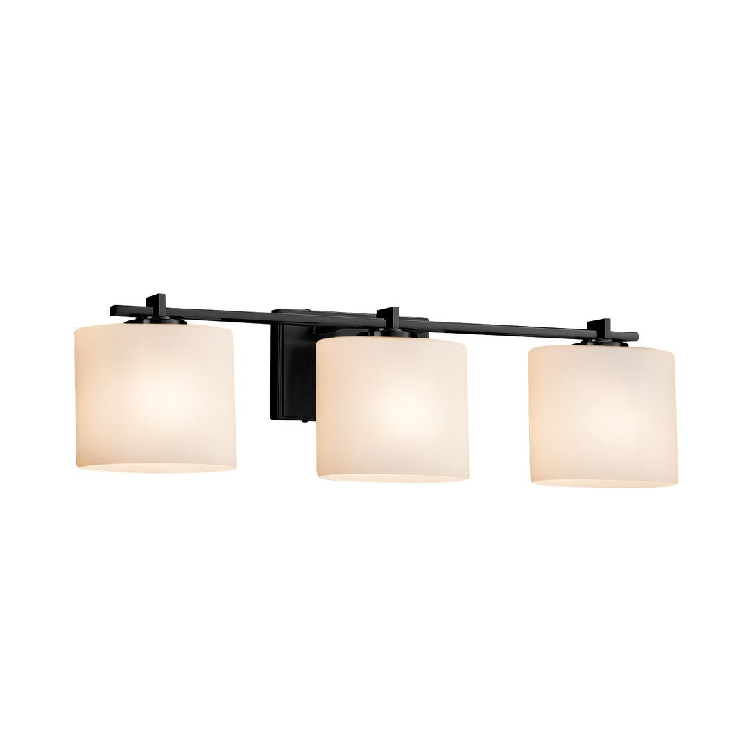 Justice Designs - FSN-8443-30-OPAL-MBLK-LED3-2100 - LED Bath Bar - Fusion - Matte Black