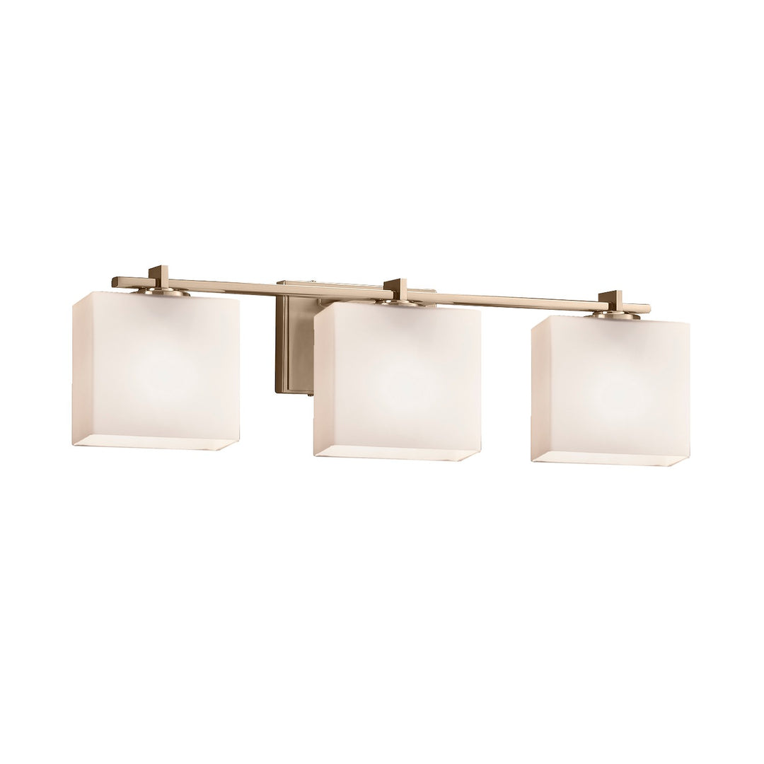 Justice Designs - FSN-8443-55-OPAL-BRSS-LED3-2100 - LED Bath Bar - Fusion - Brushed Brass